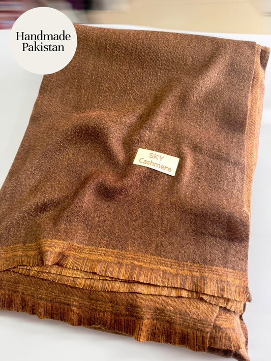 Sky Cashmere Plain Pashmina Shawl Perfect Soft Material for Winter | Brown