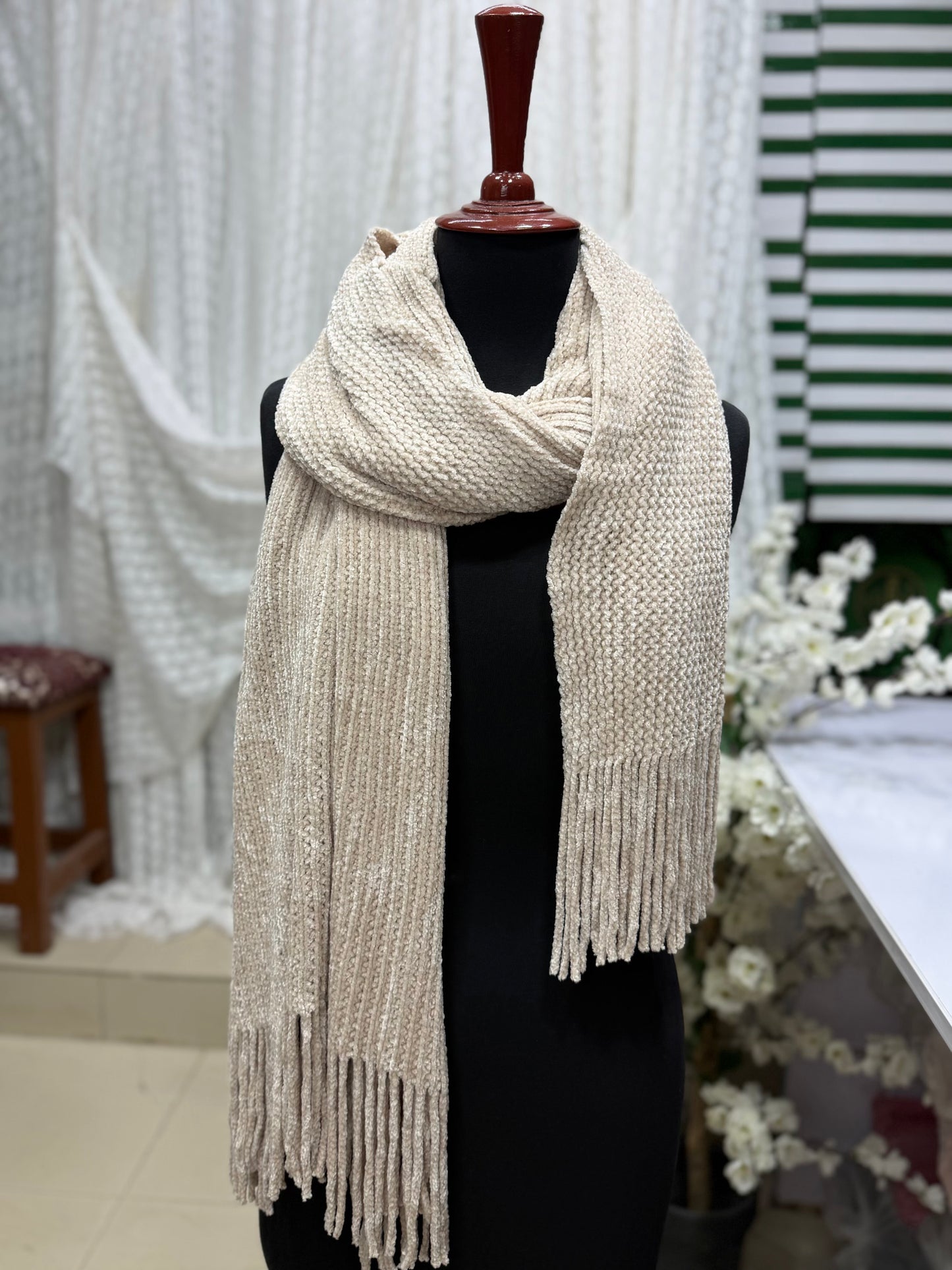 Plain Stole | Velvet Wool Plain Stole New Arrival Sale Price and Perfect Gift For Winters | Light Skin