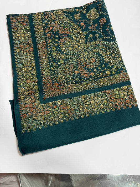 Pashmina Shawl | Hand Embroidery on Print Beautiful Shawl | Zinc