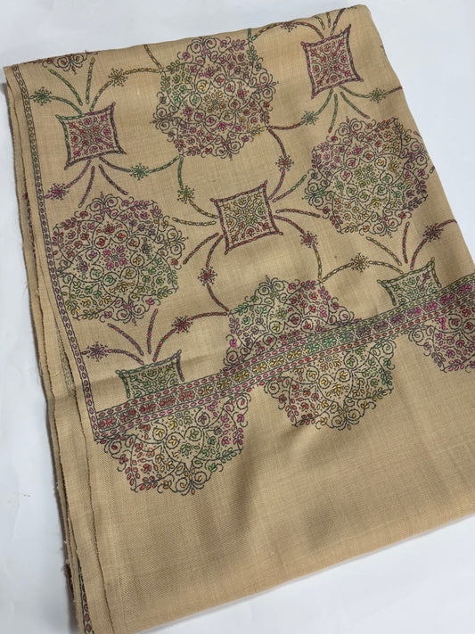 Pashmina Shawl Jaal | Hand Embroidery and Print Beautiful Shawl in Sale | Skin