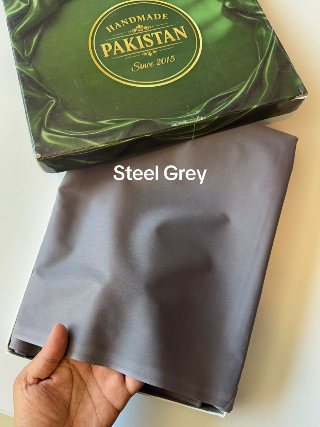 Gents Cotton Suit | Plain Supreme Cotton Burewala Suit | Steel Grey