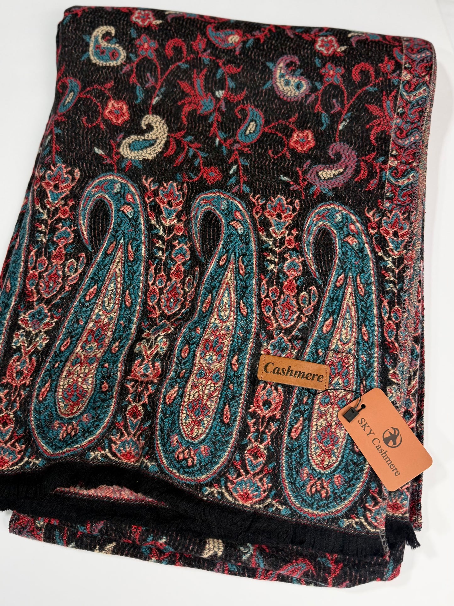 Kani Shawl | Sky Cashmere Pure Wool Shawl Perfect Soft Material for Winter | Black