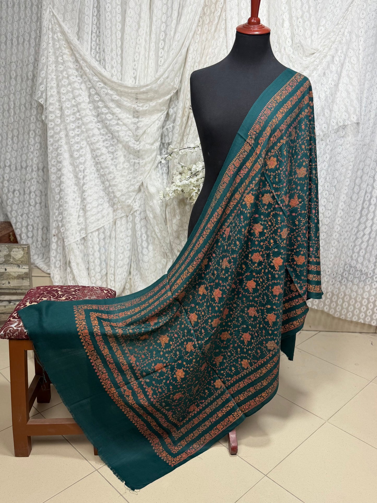 Pashmina Stole | Print and Embroidery in Sale Price Perfect for Gifts | Zinc