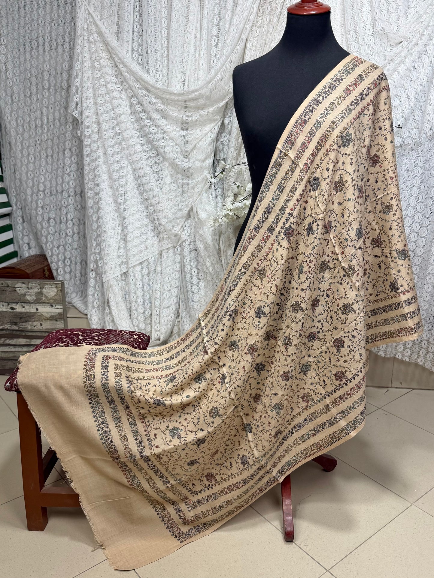 Pashmina Stole | Print and Embroidery in Sale Price Perfect for Gifts |
