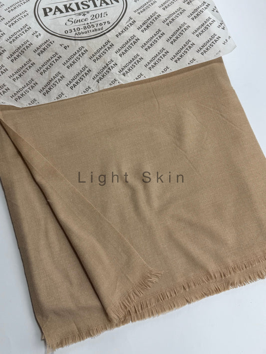 Sky Cashmere Double Ply Super Soft Perfect Winter Plain Pashmina Shawl | Light Skin New