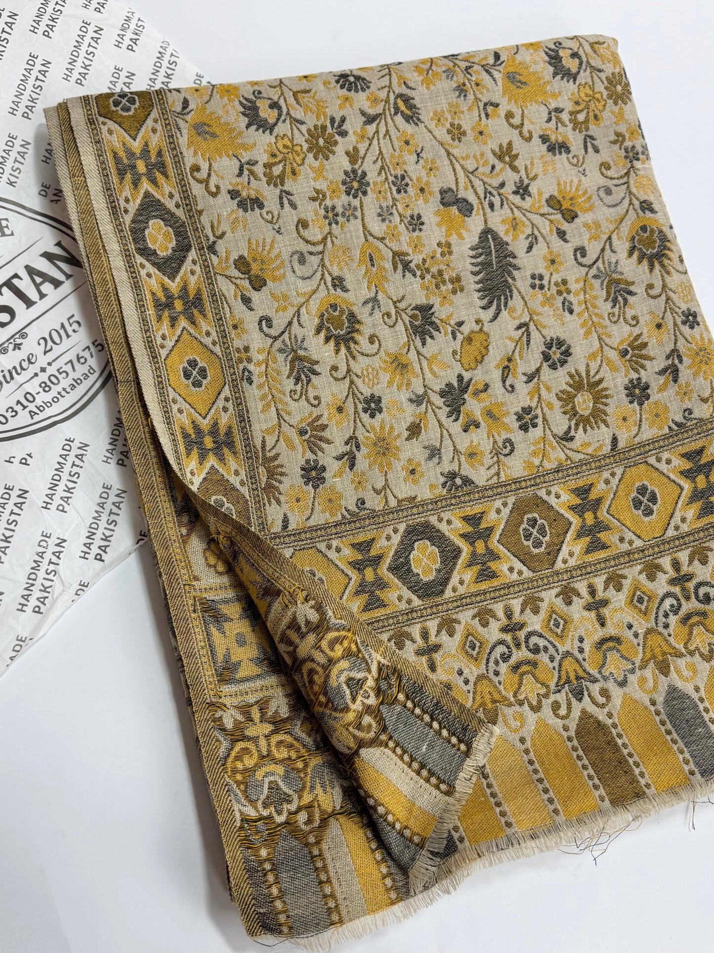 Pashmina Wool Kani Multi Color Shawl in Full Size  | Skin