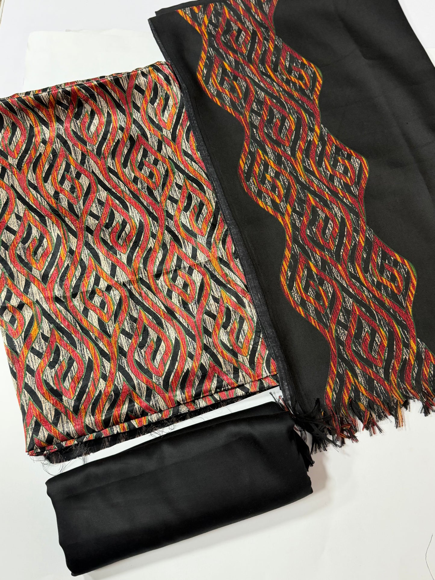 China Pati Suit With Wool Shawl | Pure China Pati Silk | Perfect Material Gift Article