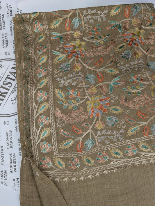 Kashmiri Jaal Shawl | Full Embroidered Shawl Resham Work Aar Embroidery