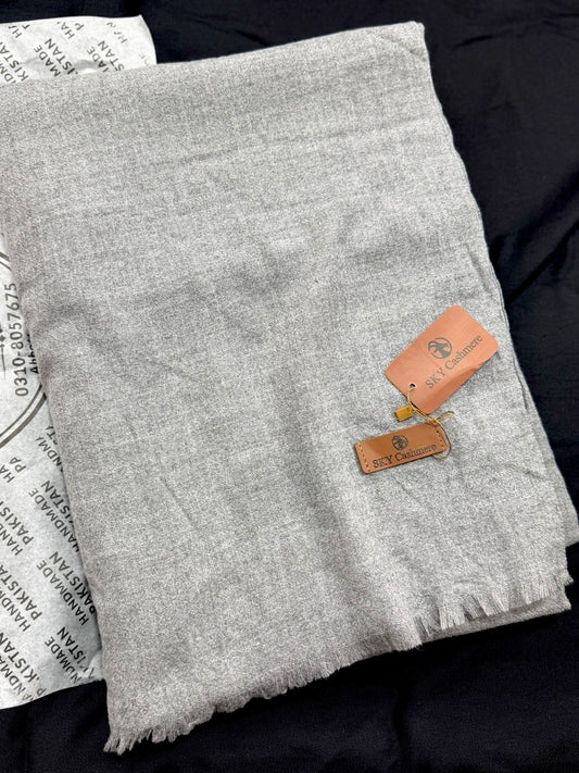 Sky Cashmere Plain Pashmina Shawl Perfect Soft Material for Winter | Light Grey