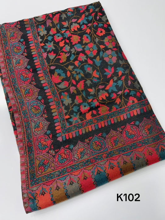 Pashmina Wool Kani Shawl in Full Size Multi Color | K102