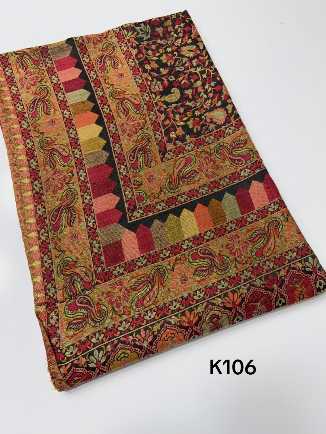 Pashmina Wool Kani Shawl in Full Size Multi Color | K106