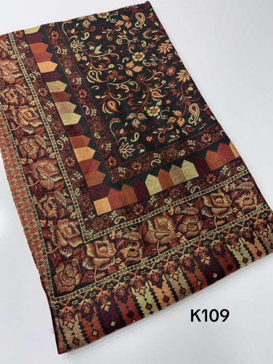 Pashmina Wool Kani Shawl in Full Size Multi Color | K109
