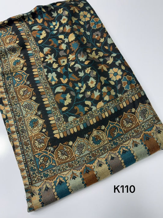 Pashmina Wool Kani Shawl in Full Size Multi Color | K110