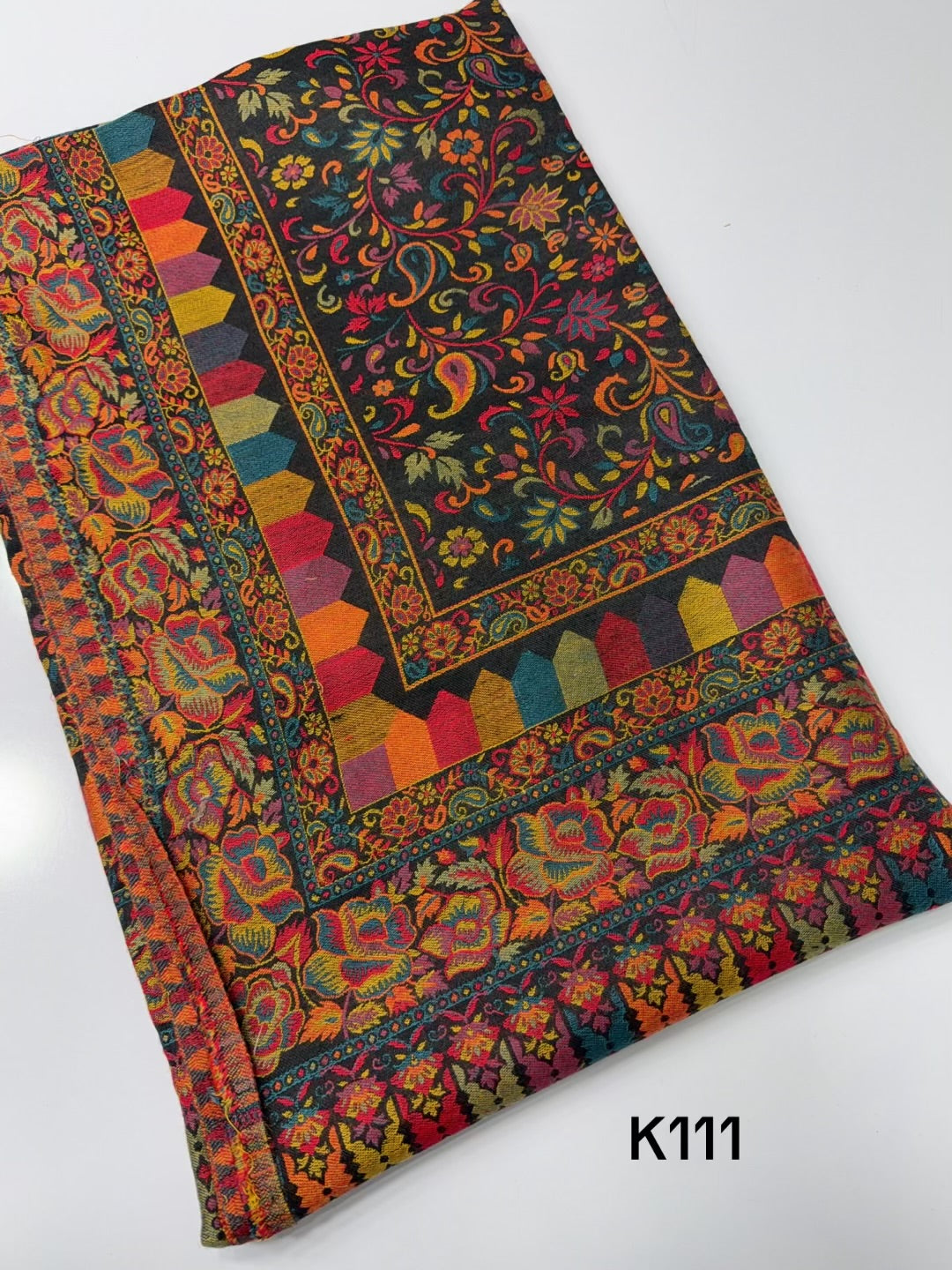 Pashmina Wool Kani Shawl in Full Size Multi Color | K111