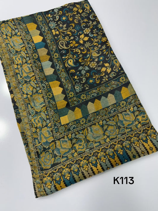 Pashmina Wool Kani Shawl in Full Size Multi Color | K113