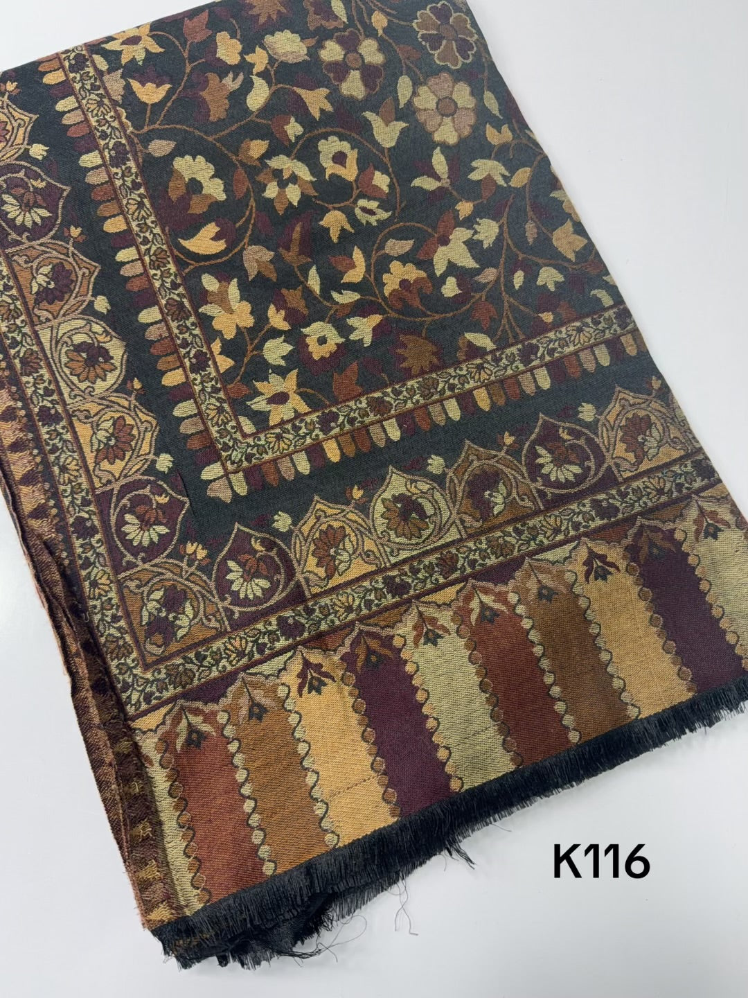 Pashmina Wool Kani Shawl in Full Size Multi Color | K116
