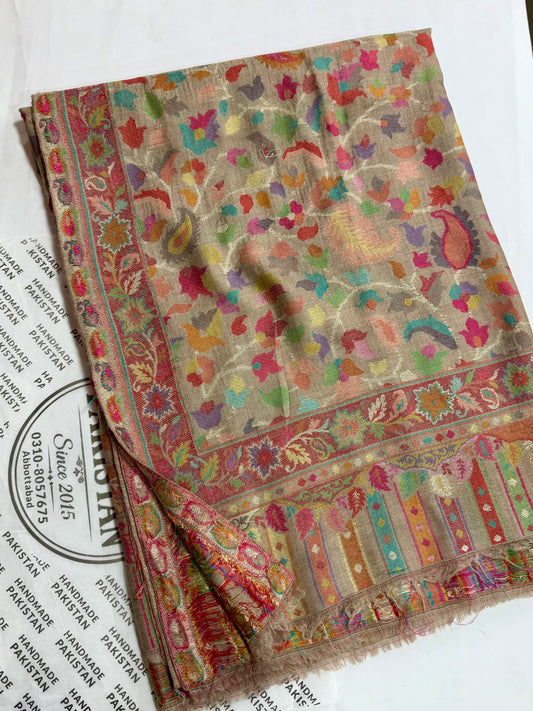 Kani Original Floral Pattern Shawl Made in Kashmir Full Size Shawl Perfect Gift