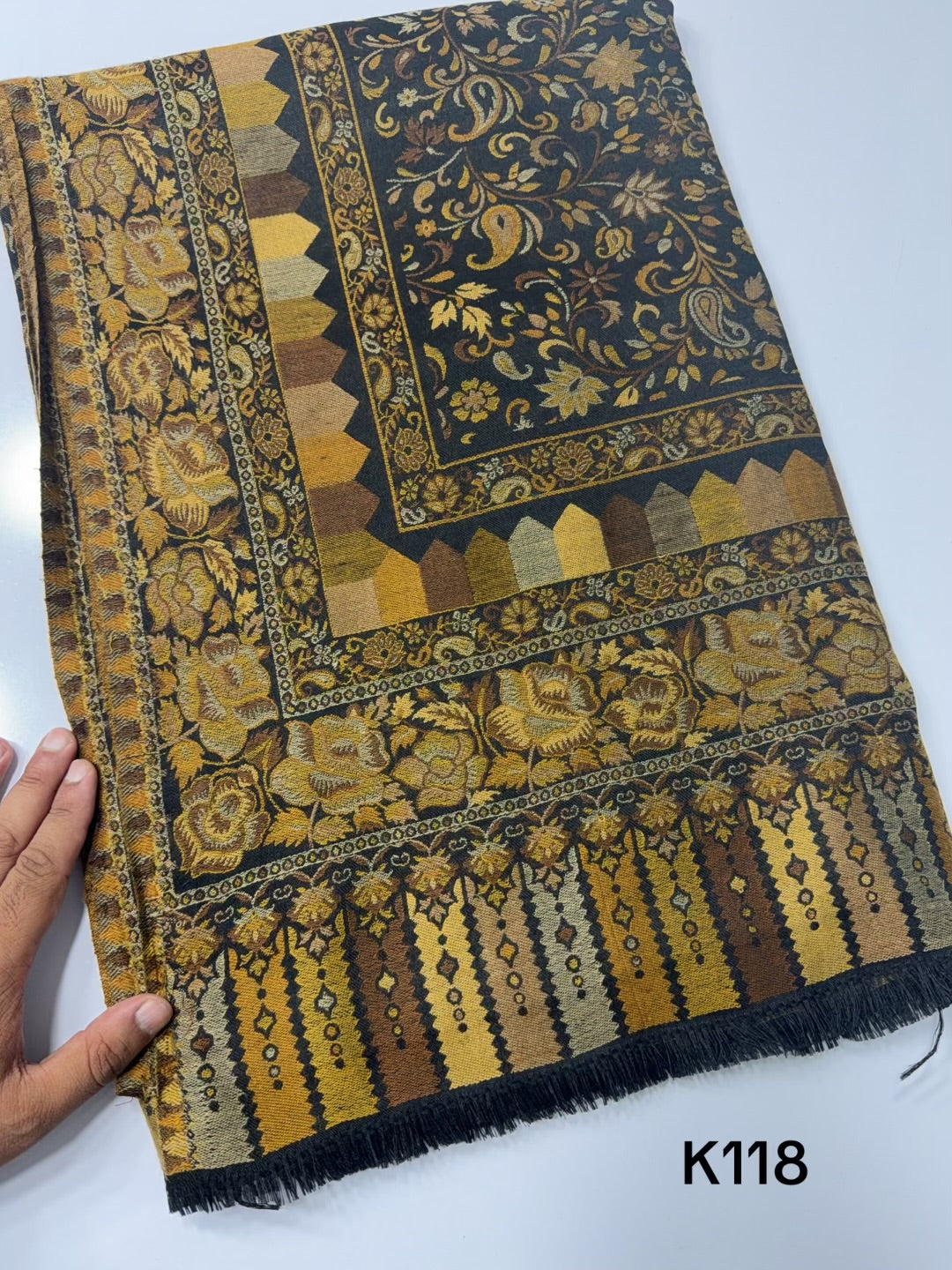 Pashmina Wool Kani Shawl in Full Size Multi Color | K118