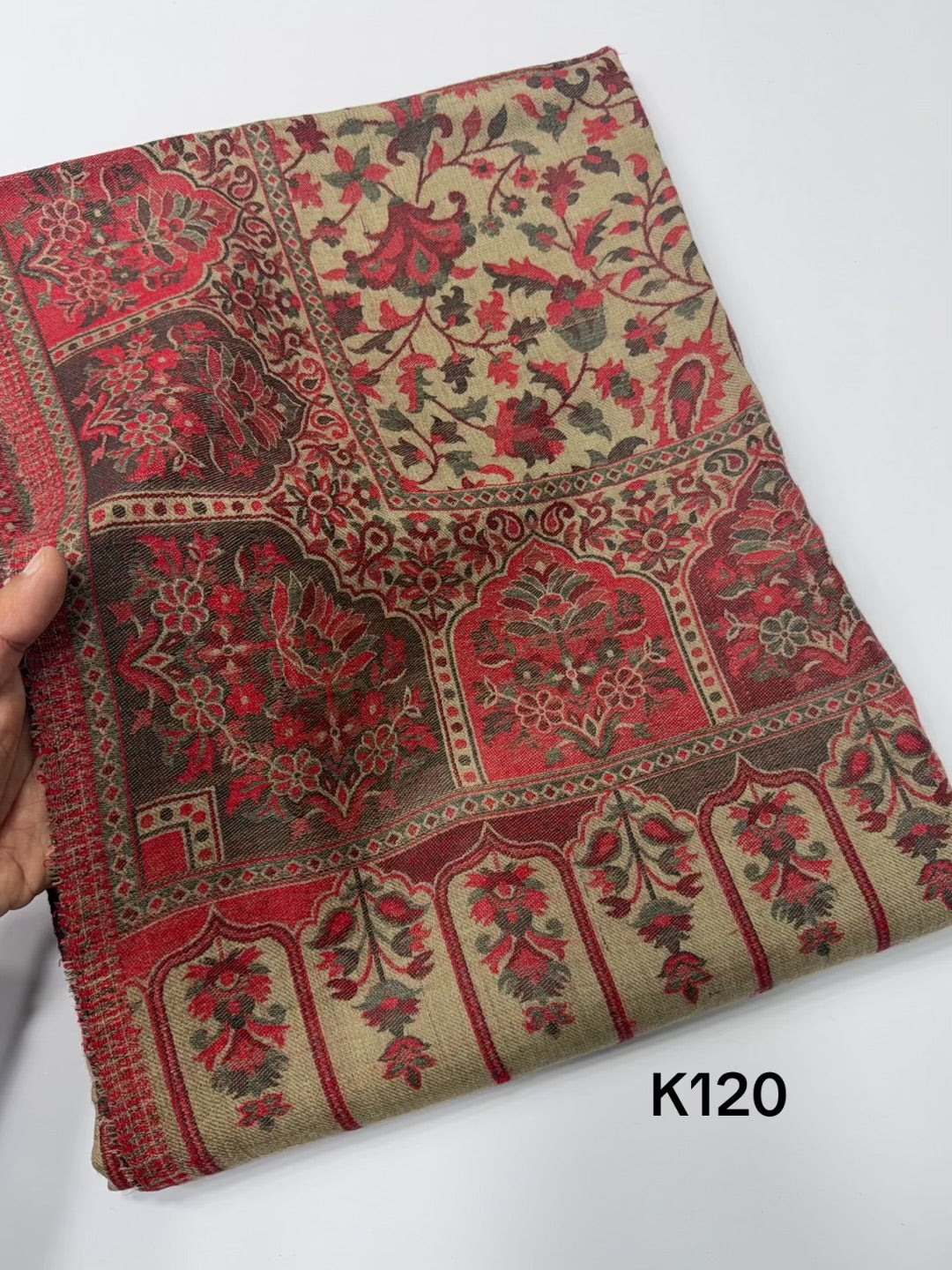 Pashmina Wool Kani Shawl in Full Size Multi Color | K120
