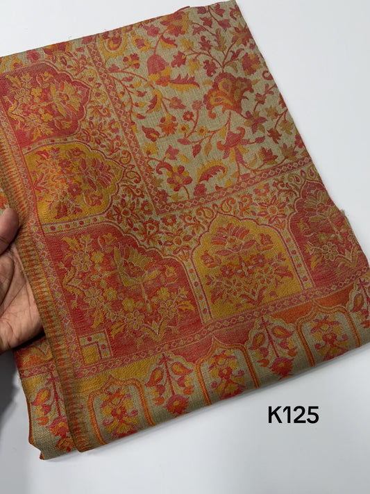Pashmina Wool Kani Shawl in Full Size Multi Color | K125