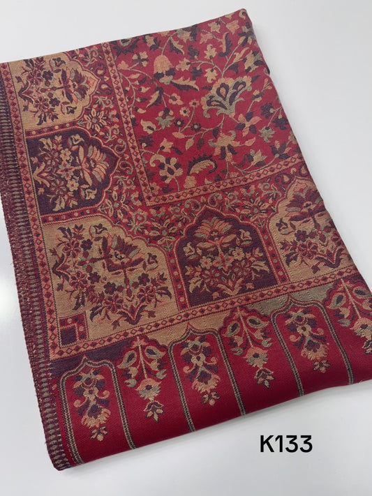 Pashmina Wool Kani Shawl in Full Size Multi Color | K133