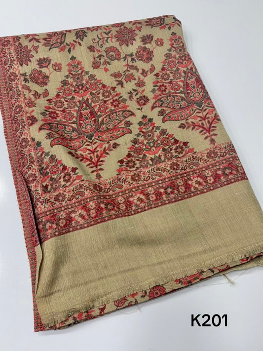 Pashmina Wool Kani Shawl in Full Size Multi Color | K201