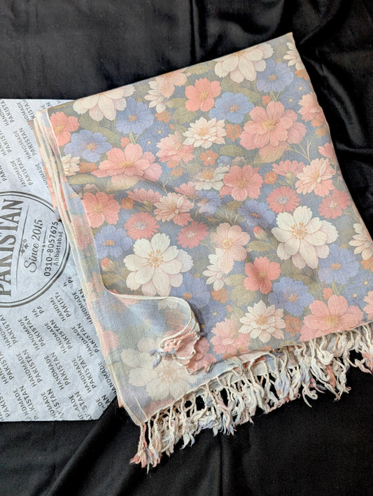 Printed Wool Pashmina Shawl | Soft and Fine Shawl Very Lightweight
