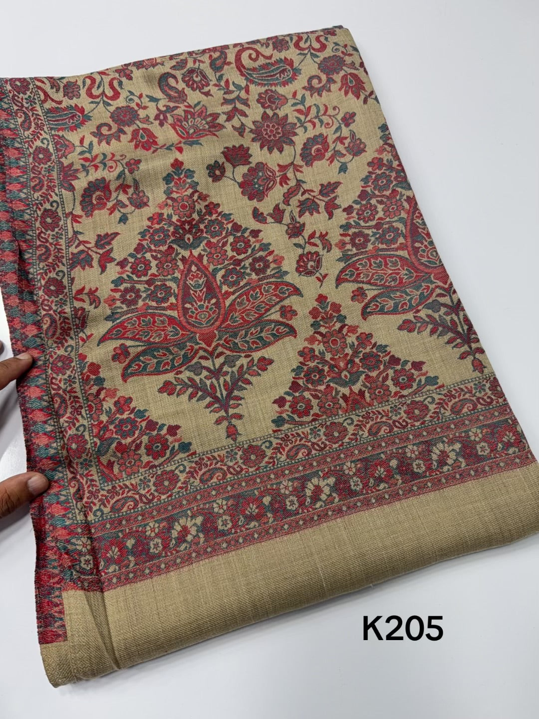 Pashmina Wool Kani Shawl in Full Size Multi Color | K205