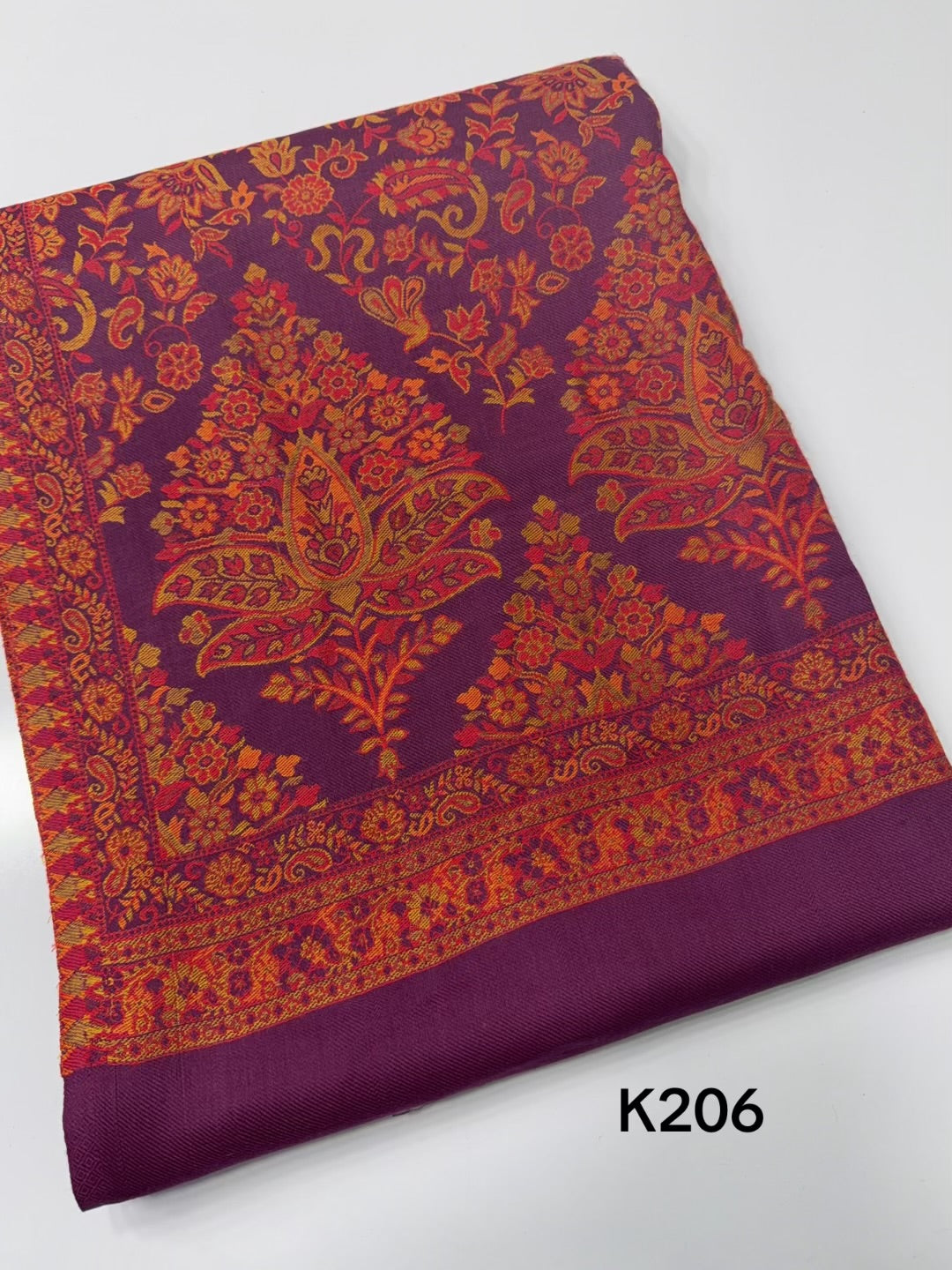 Pashmina Wool Kani Shawl in Full Size Multi Color | K206
