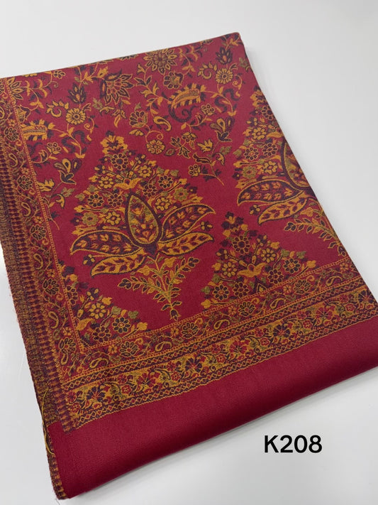 Pashmina Wool Kani Shawl in Full Size Multi Color | K208