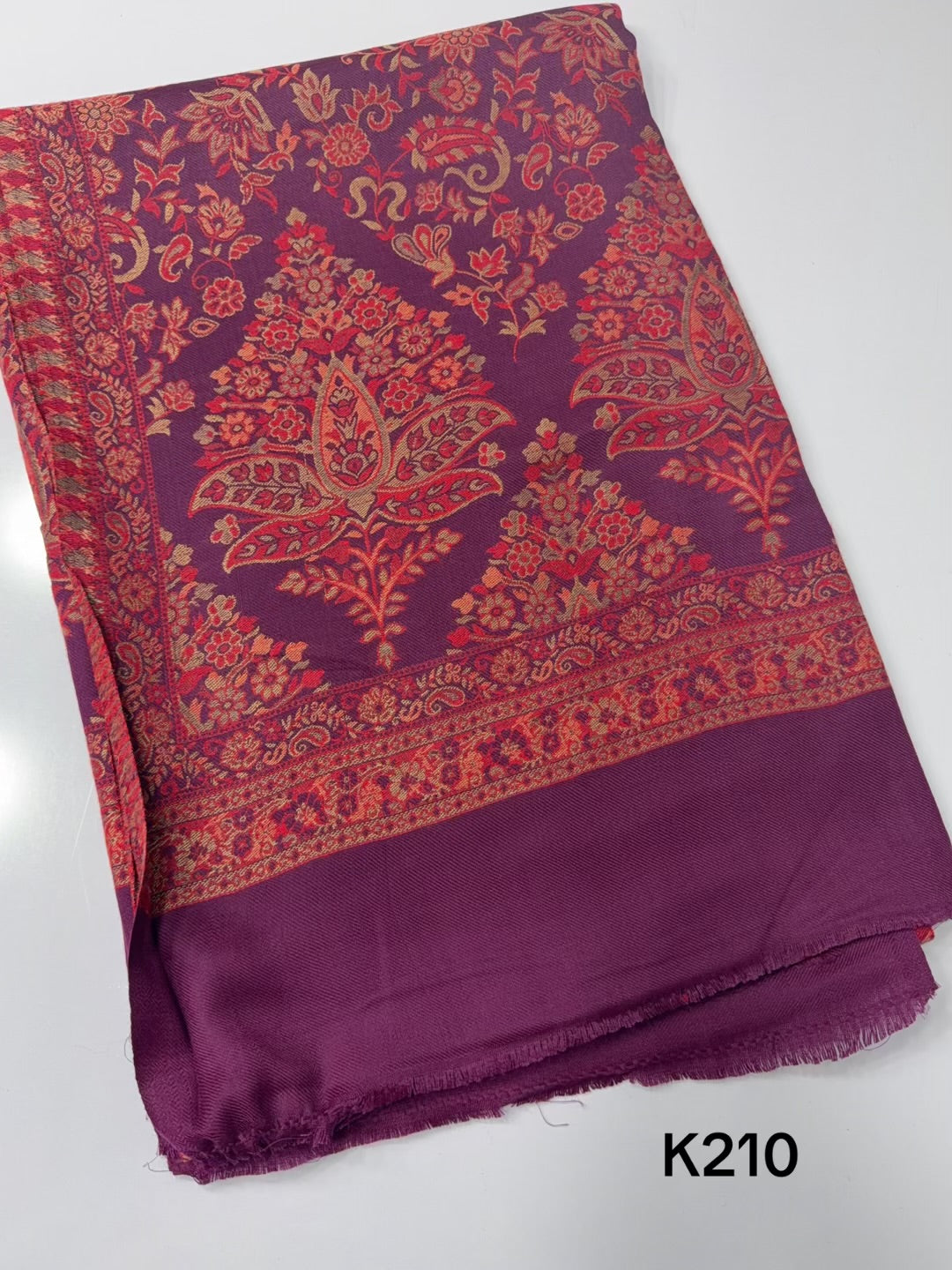 Pashmina Wool Kani Shawl in Full Size Multi Color | K210
