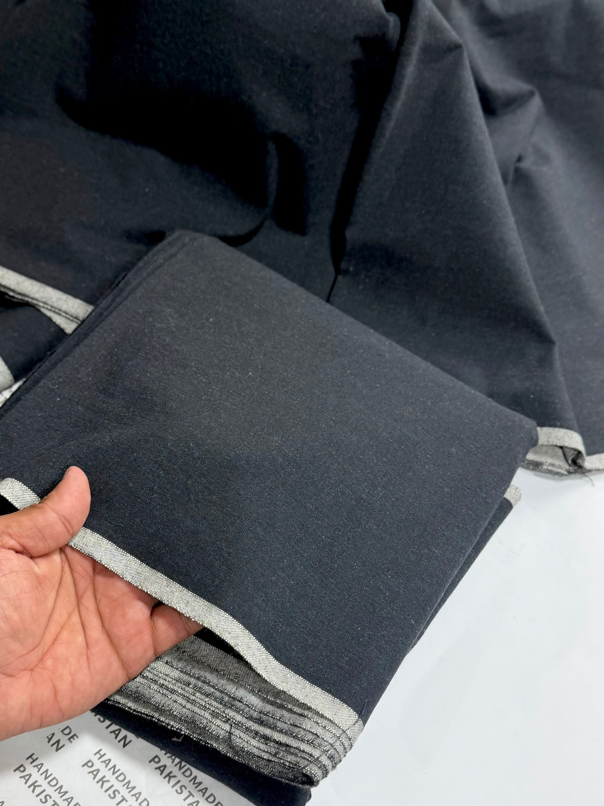 Gents Khaddar Suit | Plain Soft Mid Season Khaddar Suit | Black