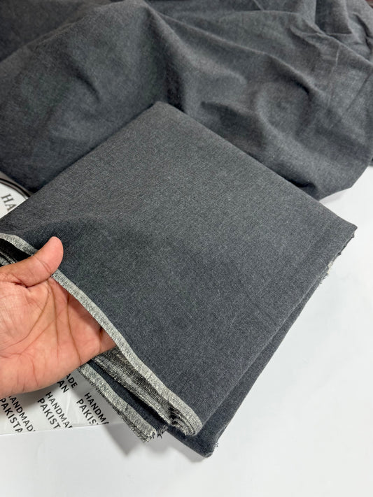 Gents Khaddar Suit | Plain Soft Mid Season Khaddar Suit | Dark Grey