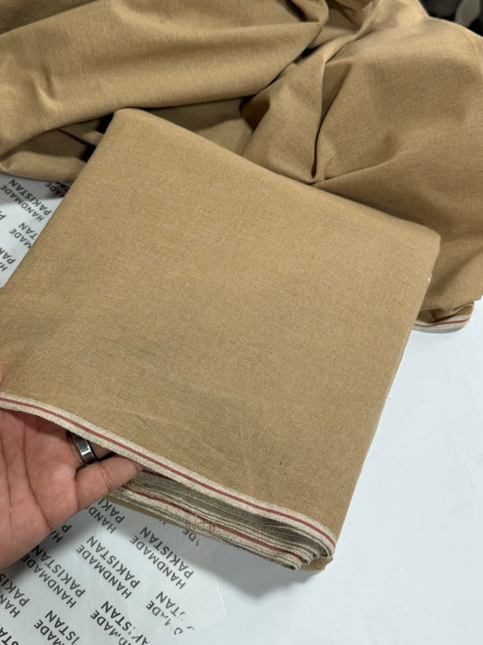 Gents Khaddar Suit | Plain Soft Mid Season Khaddar Suit | Beige Skin
