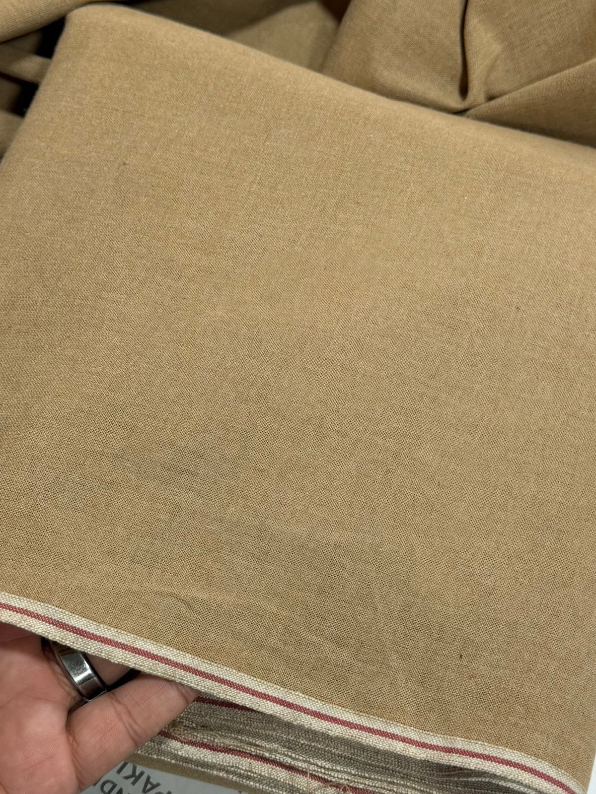 Gents Khaddar Suit | Plain Soft Mid Season Khaddar Suit | Beige Skin