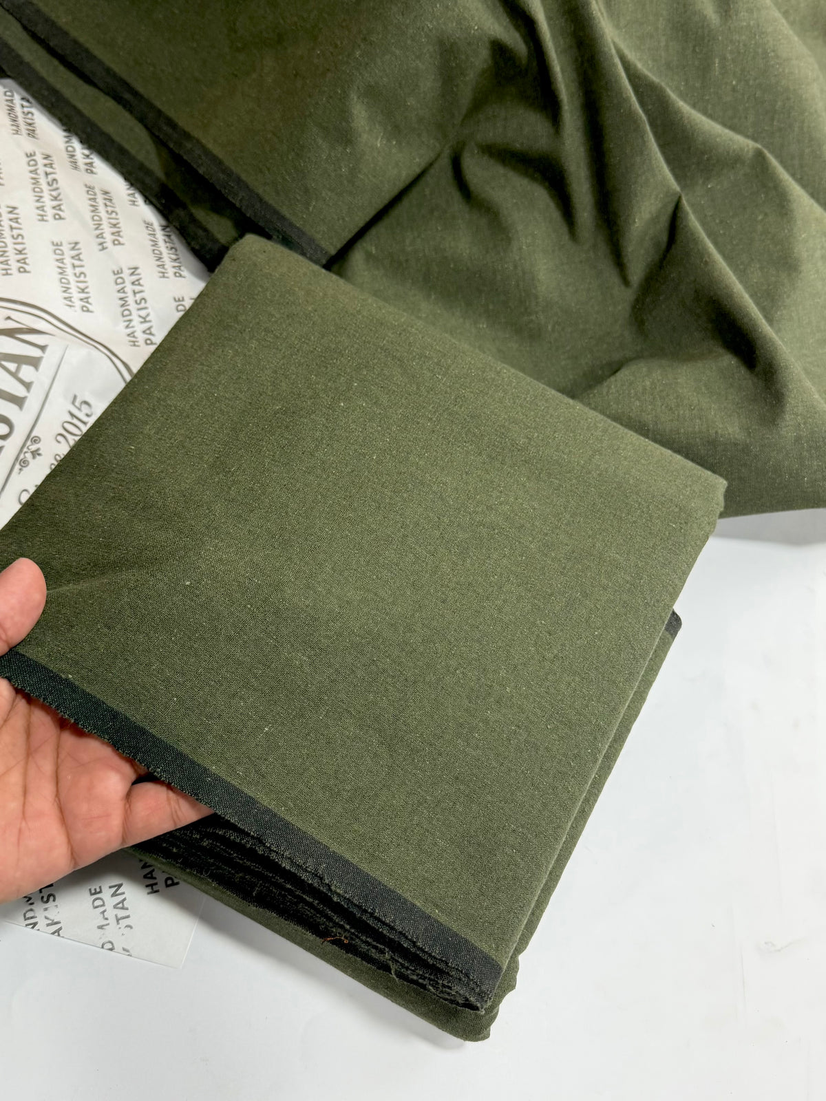 Gents Khaddar Suit | Plain Soft Mid Season Khaddar Suit | Mongia Green