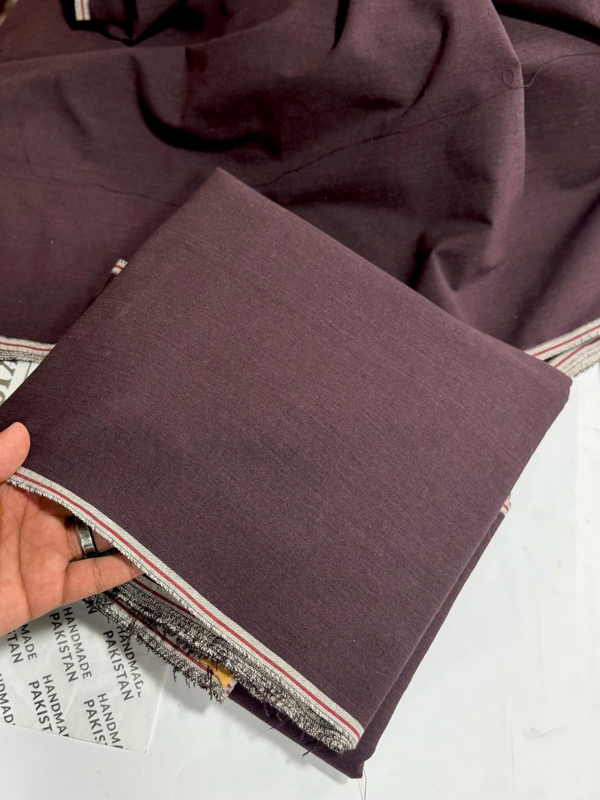 Gents Khaddar Suit | Plain Soft Mid Season Khaddar Suit | Dark Maroon