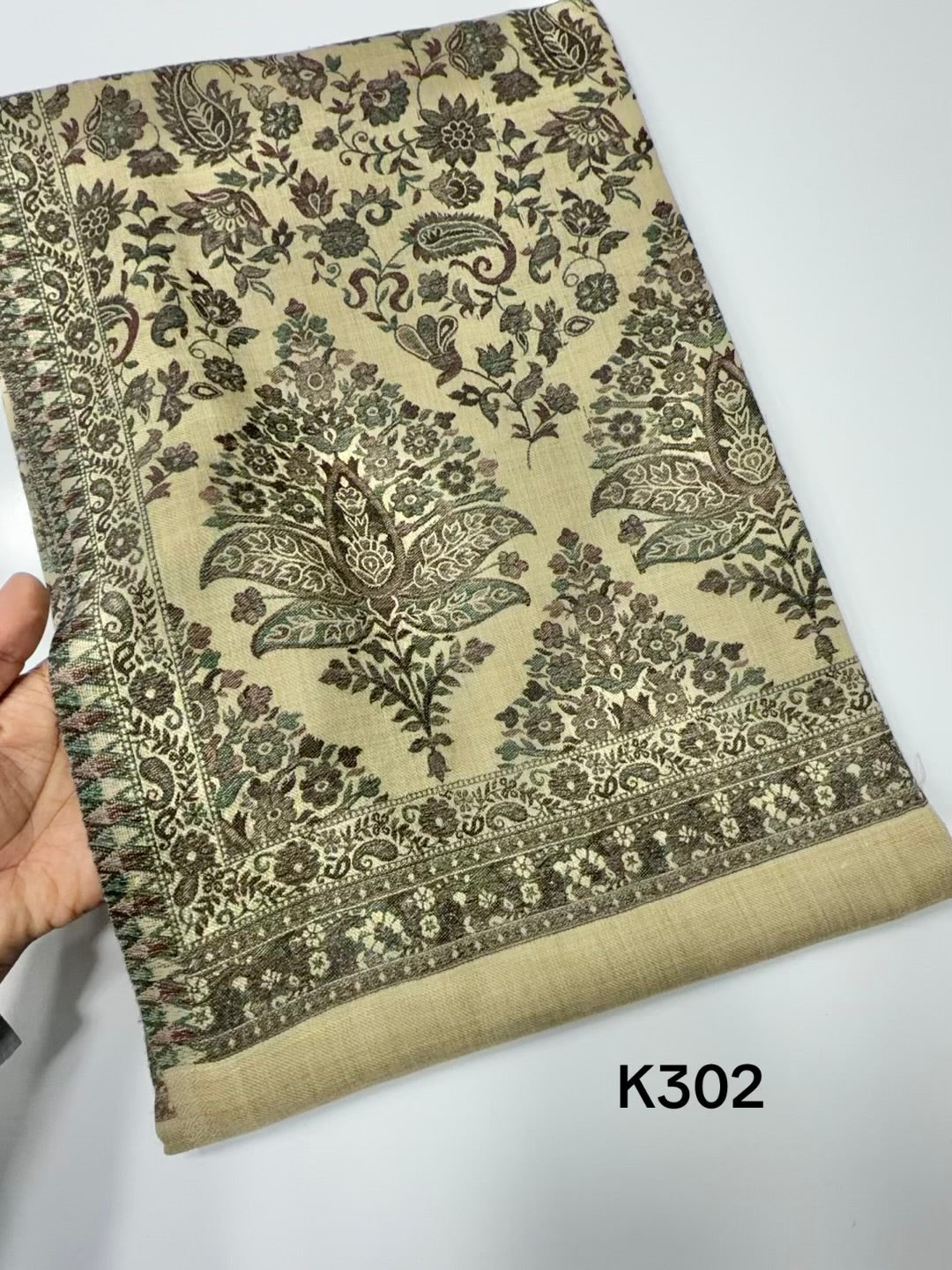 Pashmina Wool Kani Shawl in Full Size Multi Color | K302