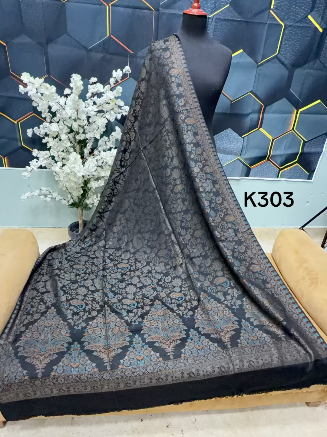 Pashmina Wool Kani Shawl in Full Size Multi Color | K303