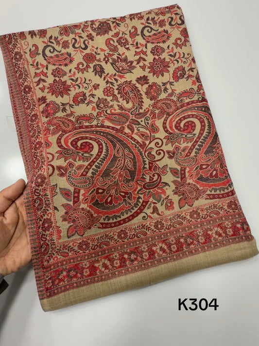 Pashmina Wool Kani Shawl in Full Size Multi Color | K304