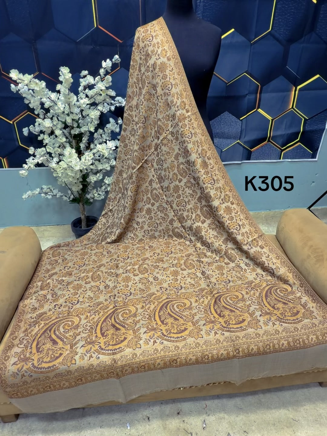Pashmina Wool Kani Shawl in Full Size Multi Color | K305