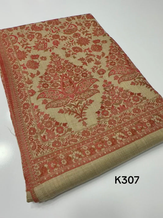 Pashmina Wool Kani Shawl in Full Size Multi Color | K307