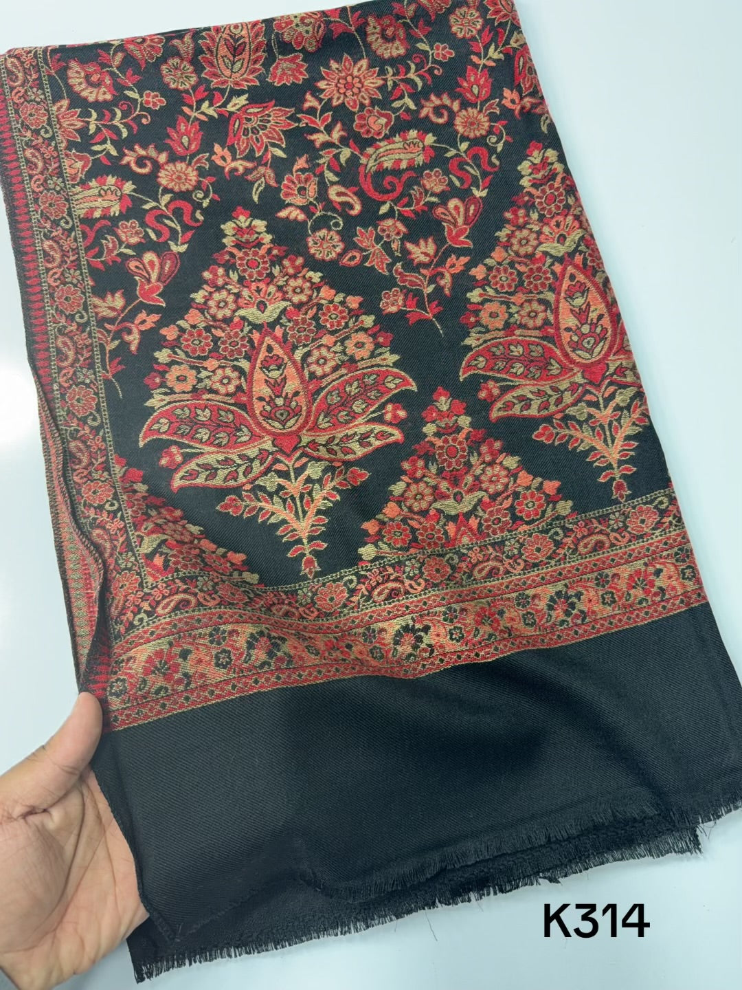Pashmina Wool Kani Shawl in Full Size Multi Color | K314