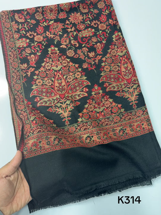 Pashmina Wool Kani Shawl in Full Size Multi Color | K314