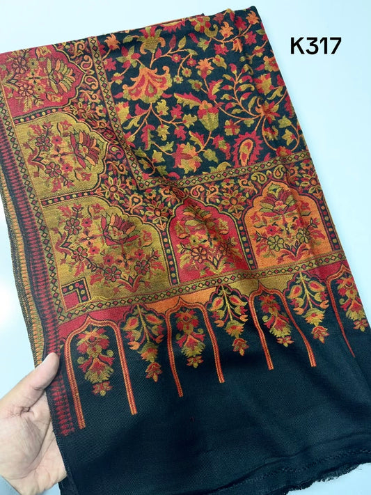 Pashmina Wool Kani Shawl in Full Size Multi Color | K317