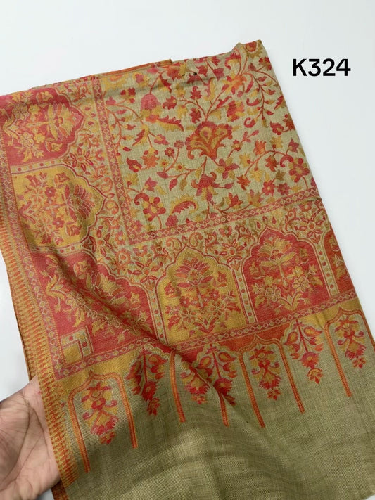 Pashmina Wool Kani Shawl in Full Size Multi Color | K324