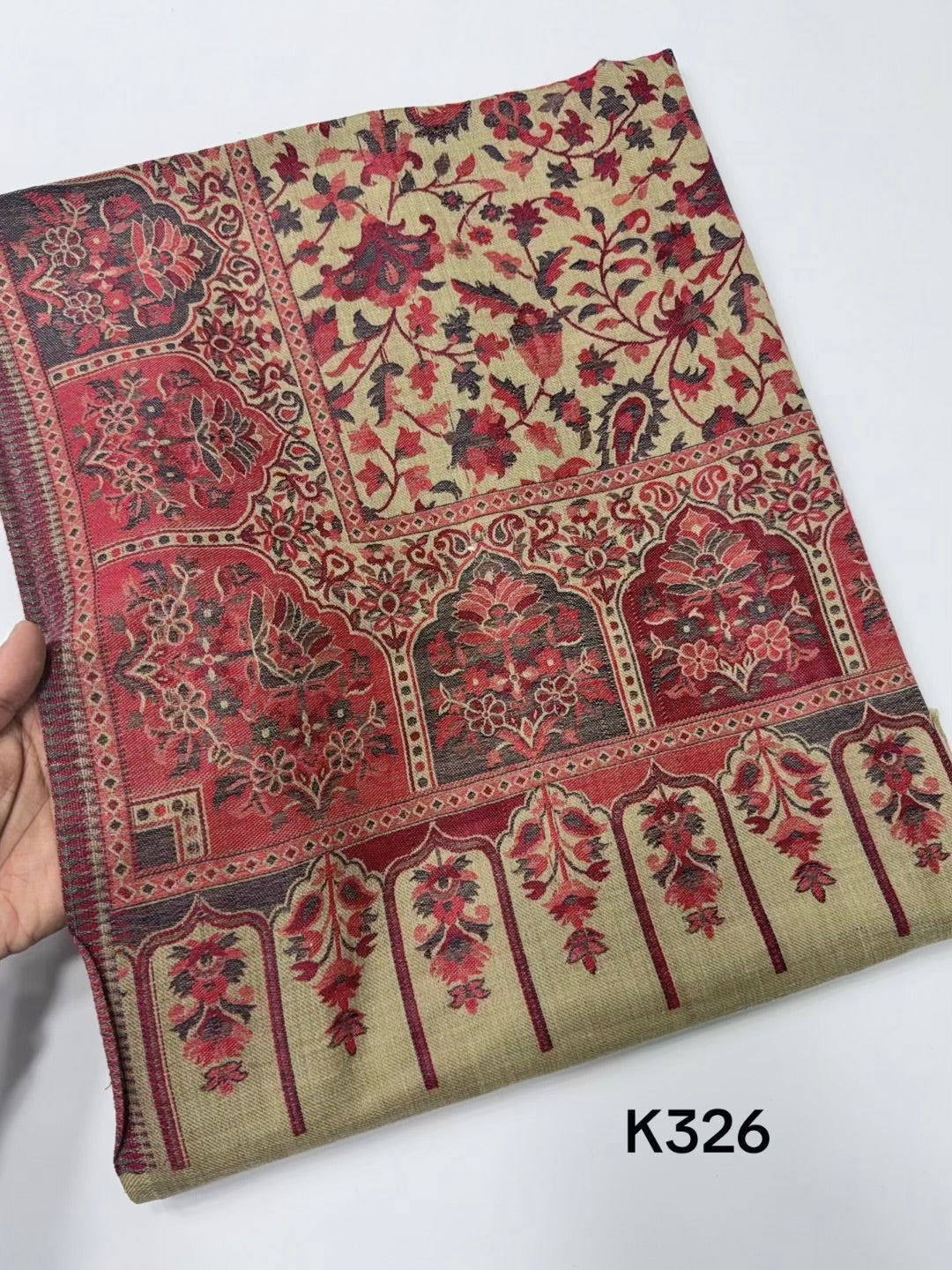 Pashmina Wool Kani Shawl in Full Size Multi Color | K326