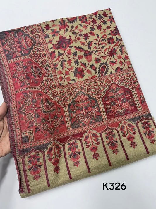 Pashmina Wool Kani Shawl in Full Size Multi Color | K326