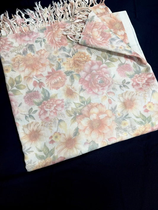 Printed Wool Pashmina Shawl | Soft and Fine Shawl Very Lightweight