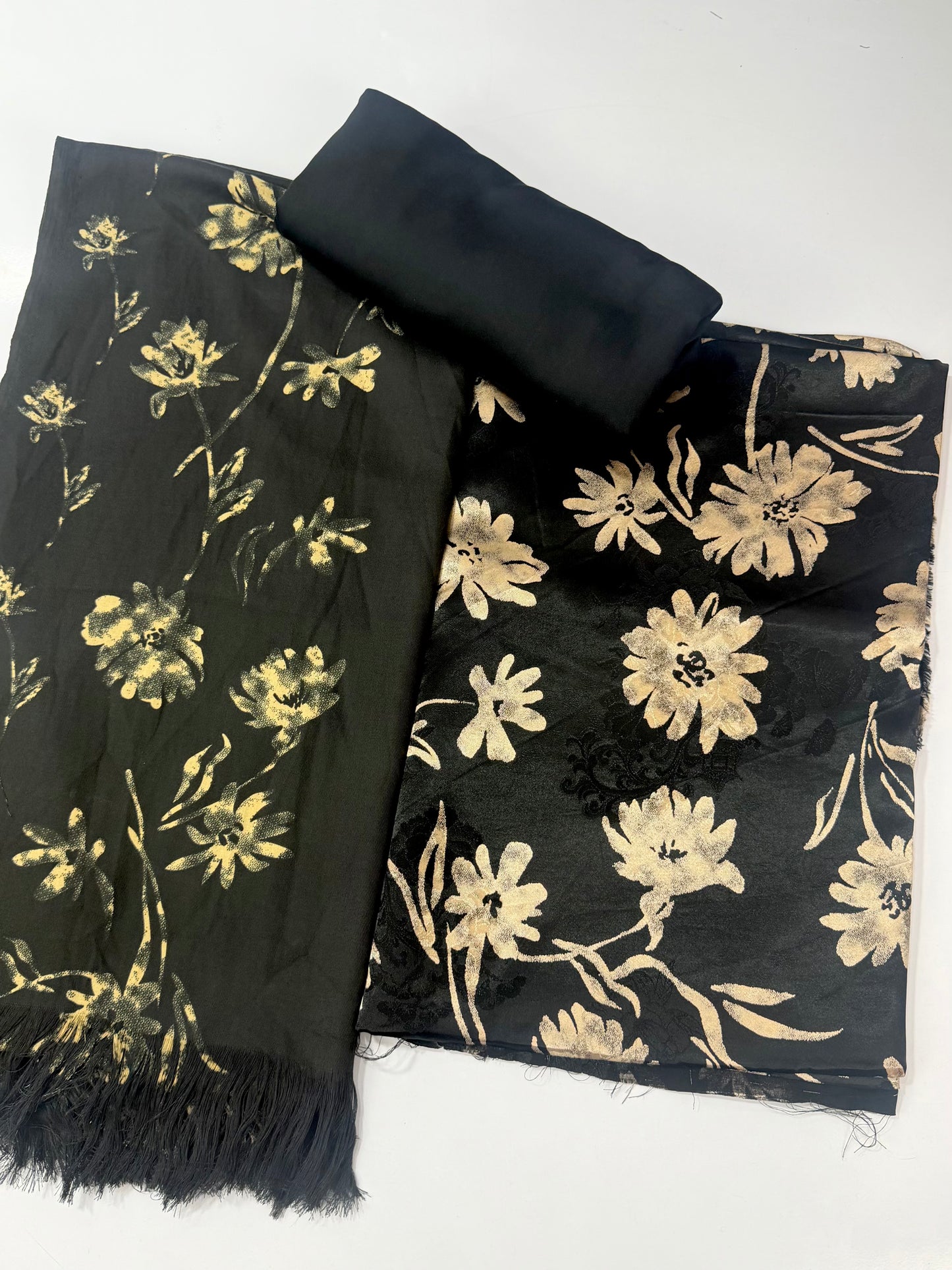 China Pati Suit With Wool Shawl | Pure China Pati Silk | Perfect Material Gift Article